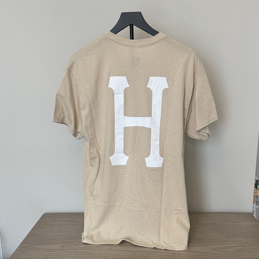 HUF Beige Cotton Tee - Picture 4 of 4
